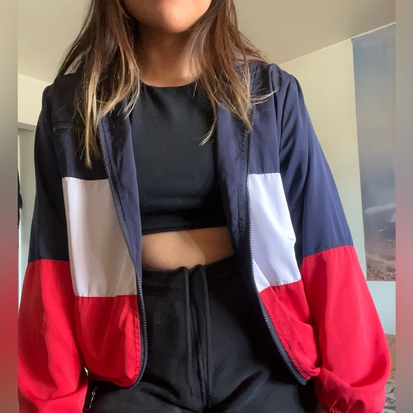 Brandy Melville Colorblock Windbreaker - Picture 1 of 3
